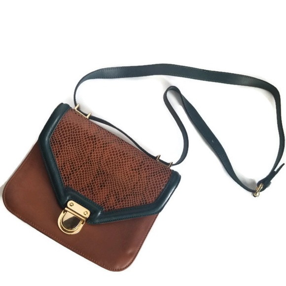 Massimo Dutti Handbags - Massimo Dutti Tan Leather Crossbody Bag